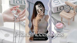 unboxing new accessories for my iphone , new popsocket grip  ft.CASETiFY Phone Straps 