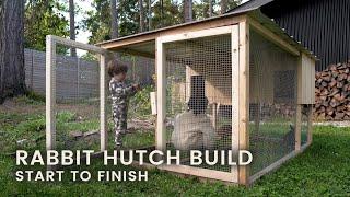 Simple Minimalist DIY Rabbit Hutch from Recycled Material