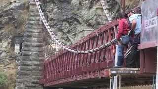 young kid bungee jumping