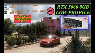 RTX 5060 8GB LP FORZA HORIZON 5 1080P MEDIUM - EXTREME HIGH RAY TRACING Ryzen 5 5600GT PCIE 3.0
