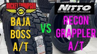 NEW Tire SHOWDOWN! Nitto Recon Grappler vs. Mickey Thompson Baja Boss All Terrain Comparison Review