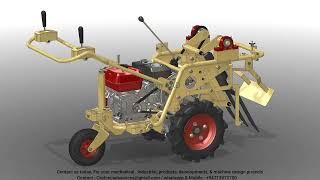 Mini Power Tiller Machine  Design - DFM ,#innovation ,#automobile ,#solidworks ,#learning