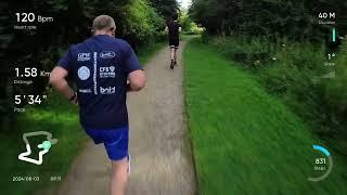 Knowsley parkrun (Stadt Moers Park) 03/08/2024. Low heart rate running.