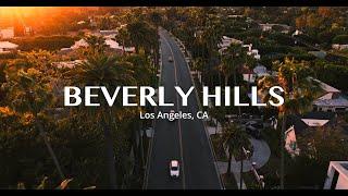 Beverly Hills at Sunset neighborhood drone tour 4K 2024