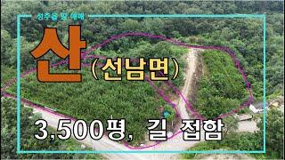 [성주땅매매] 선남면 길 접하고 평평한 산 3,500평 매매 by 성주 믿음부동산