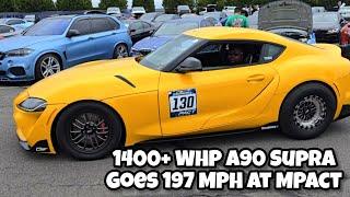 1400+ WHP A90 Supra does 197 MPH at Mpact Poconos August 2024! (NYC Episode 2)