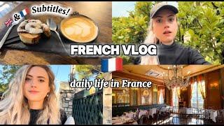 French vlog - Daily life in France (FR & EN subtitles), real spoken French, work, cafés