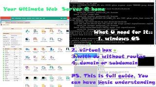 How to Setup web Server, domain hosting @home. Full setup guide 2019