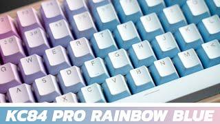 Yunzii KC84 Pro Rainbow Blue Keyboard Review & NEW Akko Budget Coiled Cables!