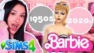 recreating a BARBIE Doll from every decade in The Sims 4