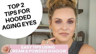 CREAM EYESHADOW MADE EASY FOR AGING EYES || Using Cream & Powder Shadow Together