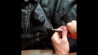 Repair of zipper on a jacket. Replacing the lower limiters. #diy #zipper #recycling #repair