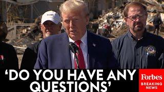 BREAKING NEWS: Trump Takes Question After Question From Reporters During Visit To Hurricane-Hit NC