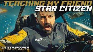 Teaching My Friend Star Citizen - Save Stanton Phase 1 & 2 Gameplay