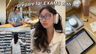 STUDY VLOG  PRODUCTIVE & REALISTIC days preparing for EXAMS: long study days, self care & new nails