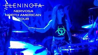 Drum Cam Around North America: Kings of Domination - Nervosa by Eleni Nota