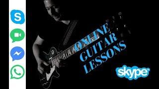 Skype guitar lessons, FaceTime, Whatsapp, Messenger and via all online platforms