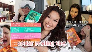 i read the most popular romantasy series of all time | acotar reading vlog (pt. 1) ‍️