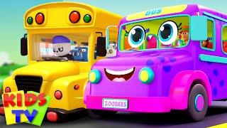 Wheels On The Bus Going To Town | Nursery Rhymes & Kids Songs - Kids Tv