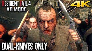 RESIDENT EVIL 4 REMAKE VR - DUAL KNIVES ONLY Village Fight Gameplay PS5 (4K 60FPS) PSVR2