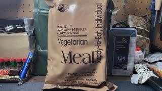 U.S MRE #11 PASTA WITH VEGETABLES IN TOMATOE SAUCE REVIEW!!