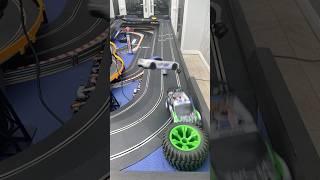 Hoonigan rc destroys dodge viper side on collision #scalextric #scx #slotcars #carrera
