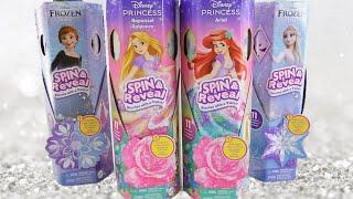 Disney Spin and Reveal Doll Compilation - Rapunzel Ariel Elsa Anna