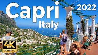 Capri 2022, Italy Walking Tour (4k Ultra HD 60 fps) - With Captions