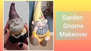 Giving my little garden gnome a makeover.