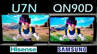 HISENSE U7N vs SAMSUNG QN90D / 144Hz Mini LED 4K Smart TVs