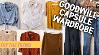 Capsule Wardrobe 10x10 Challenge *Goodwill Edition* | Try The Trend