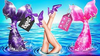 Barbie vs Bratz! Extreme Makeover to a Mermaid! ‍️ How to Become a Mermaid!