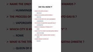 General knowledge Q&A #trending #trendingshorts#youtube#youtubeshorts#youtuber#viralvideo#viralshort
