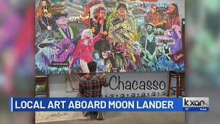 Local art aboard moon lander