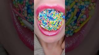 ASMR Satisfying Eating Crunchy Sprinkle Ball  #asmr #asmrcrunch #satisfyingsounds