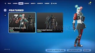 All Fortnite New Leaked Shinobi Batman and Karuta harley quinn Skins, Emote, All Cosmetics Bundle