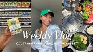 Vlog: Q/A, Christian Motivation, Best Clear Skin Tea, Trying Korean BBQ, March Monthly Reset