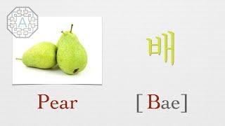 【Korean Vocab 101】How to pronounce "Pear" (배) in Korean  | Koreanescent