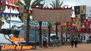 ГОРОД ГОТОВИТСЯ К ПРАЗДНИКУ / Средневековая ярмарка /  Feria Medieval 2024 / Lloret de mar Spain