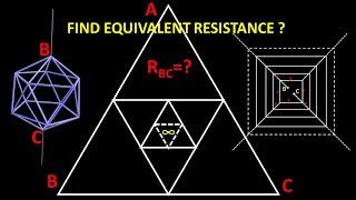 Equivalent Resistance of Infinite Grid (Triangular shape inside another up to infinity) NEET, JEE