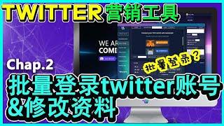 Autools免费套装Twitter自动营销工具【2】批量登录TWITTER账号&修改资料密码[共3讲]