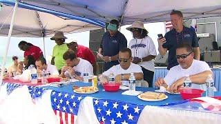 People celebrate Fourth of July on Fort Lauderdale Beach