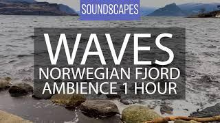 WAVES NORWEGIAN FJORD AMBIENCE 1 HOUR | SOUNDS FOR SLEEP AND ASMR