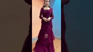 Wine color lehenga saree  #drapingsaree #lehengasaree #shortsfyp #dreamsboutique #trendingsong