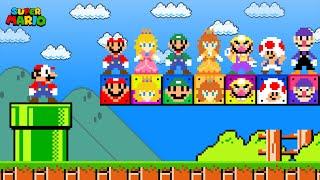 Super Mario Bros., But There's More Custom Item Blocks All Characters Mario