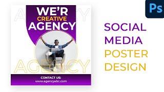 Digital Marketing Agency Social Media Post and Square Flyer Design | Photoshop Tutorial