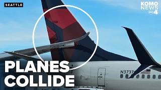 Japan Airlines plane strikes parked Delta jet at Seattle-Tacoma International Airport