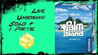 Palm Island - [Brettspiel] [Live] [Let's PLay] [Solo] - Unboxing + 1. Partie