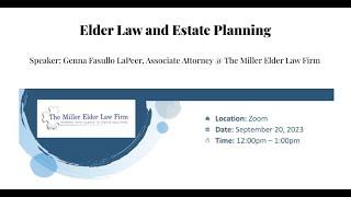 Elder Law and Estate Planning