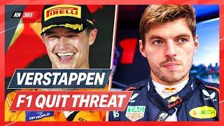 Verstappen F1 Quit Threat After Norris Thrashing | F1 Update